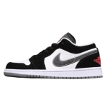 Air Jordan 1 Low Black White Wolf Grey Infrared 23