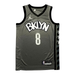Баскетбольная джерси Егор Дёмин Brooklyn Nets Jordan Statement Edition Grey