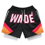 Двойные баскетбольные шорты WADE Black Orange Red